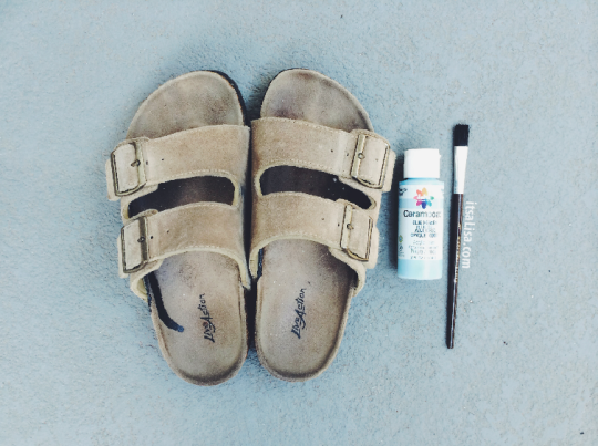 sky blue sandals for summer! #DIY itsaLisa.com