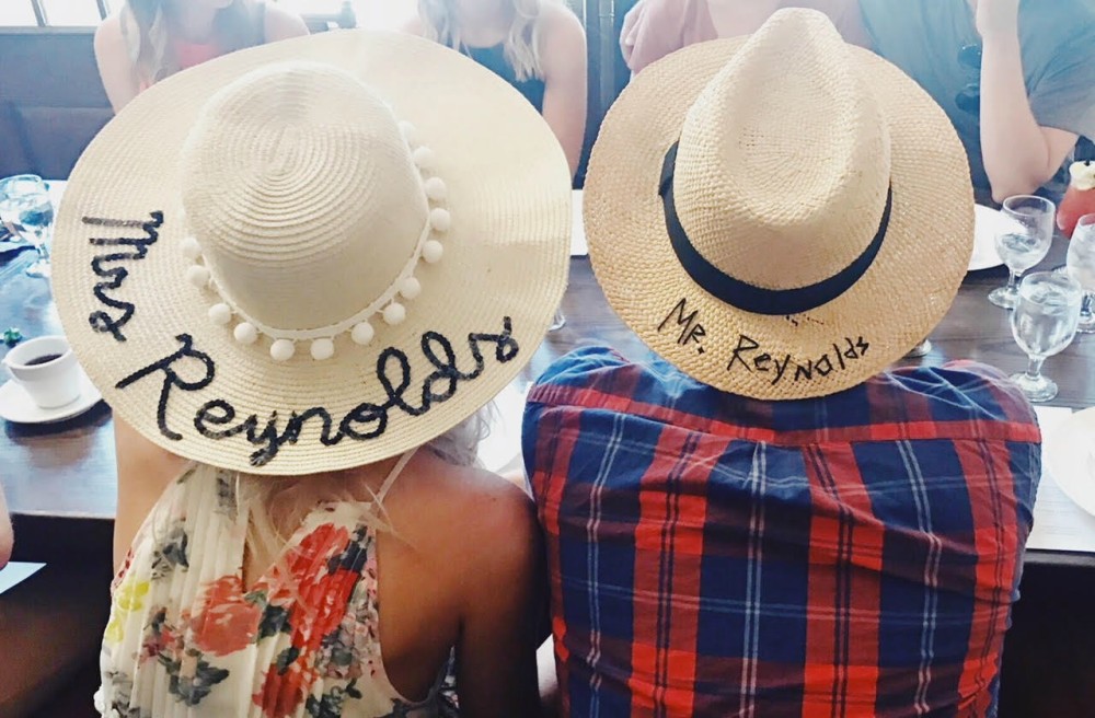 DIY Embroidered Sun Hat (Great Honeymoon Gift!)